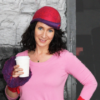 Purple and Raspberry Swirl Hat, Handmade in Ireland from Superfine Merino Wool and Silk - Image 2