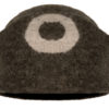 Felt Hat Handmade Brown- One Hat- undyed wool wet felted unisex hat. Handmade in Ireland from Superfine Merino Wool with One Circle Detail. - Image 2