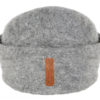 Felt Hat Handmade Grey- One Hat- undyed wool wet felted unisex hat. Handmade in Ireland from Superfine Merino Wool with One Circle Detail. - Image 4