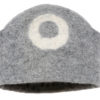Felt Hat Handmade Grey- One Hat- undyed wool wet felted unisex hat. Handmade in Ireland from Superfine Merino Wool with One Circle Detail. - Image 2