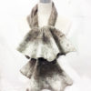 Felt Hat Handmade Oatmeal- Cravat Scarf - undyed wool wet felted. Handmade in Ireland from Superfine Merino Wool