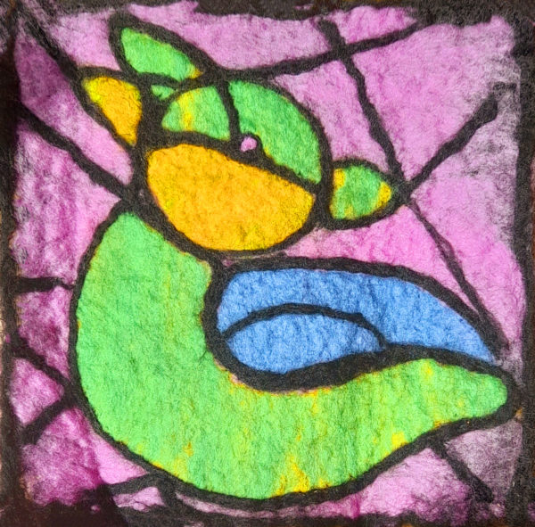 Bird Felt Stained Glass Picture Craft Kit - Image 4
