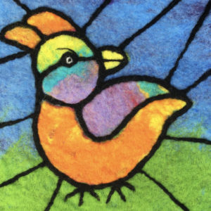 Bird Felt Stained Glass Picture Craft Kit