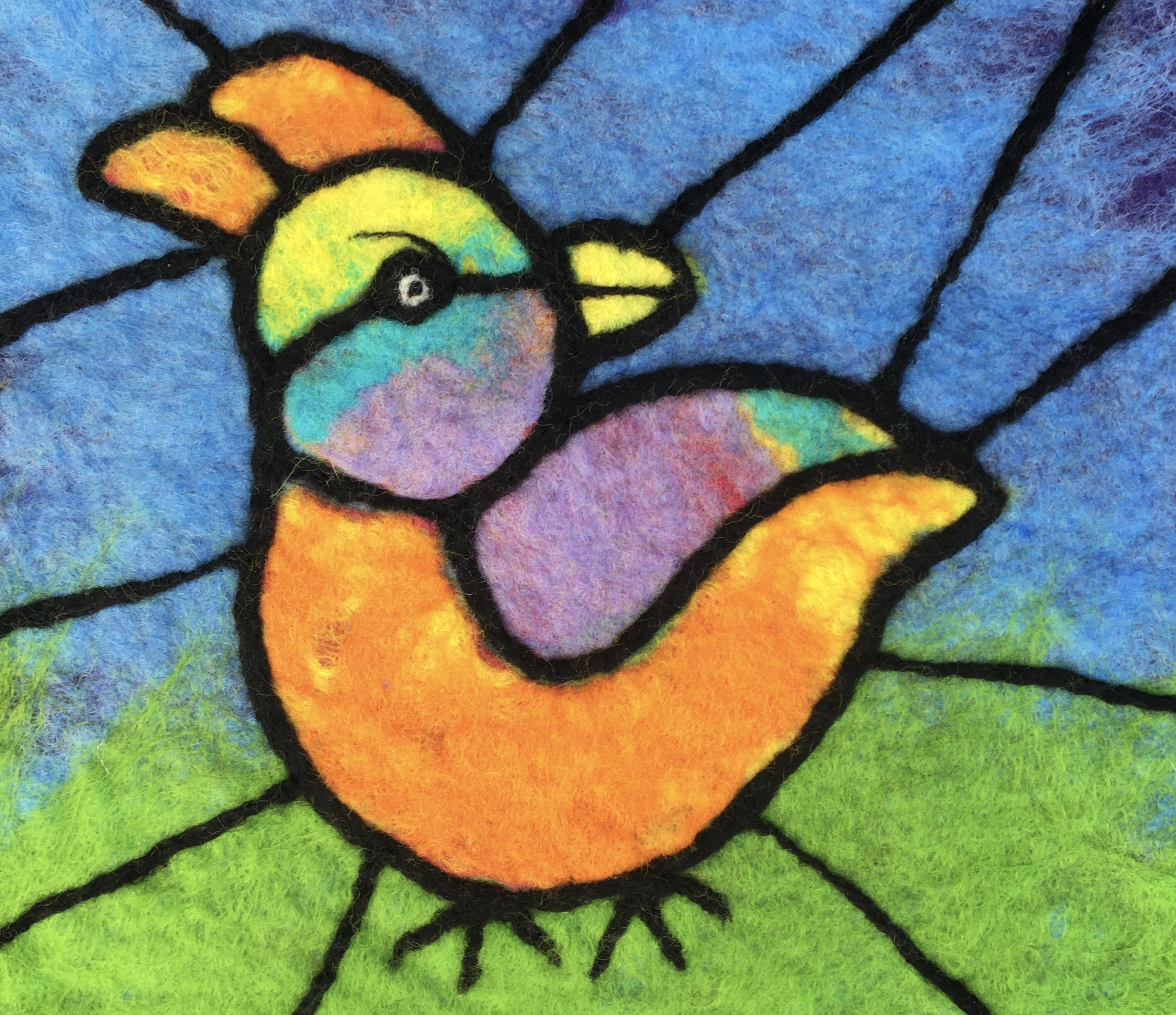 Bird Felt Stained Glass Picture Craft Kit