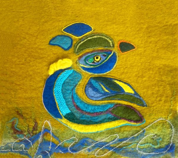 Bird Felt Stained Glass Picture Craft Kit - Image 2